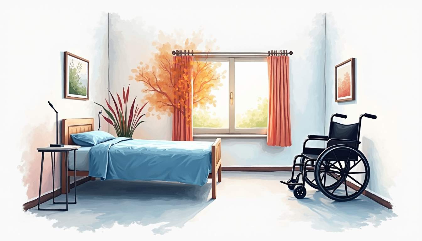 An abstract representation of a nursing home environment